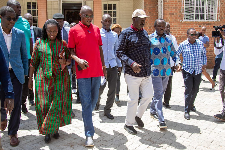 Azimio Coalition leaders at Jaramogi Oginga Odinga Foundation.